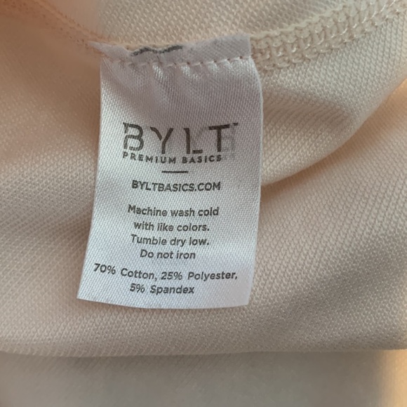 Bylt drop cut Lux crew neck powder pink short sleeve tshirt size XL - Picture 5 of 7